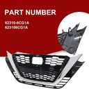 SecosAutoparts Upper Front Bumper Grille Compatible with Nissan Altima SL S SV 2019-2022 Replace# 62310-6CG1A