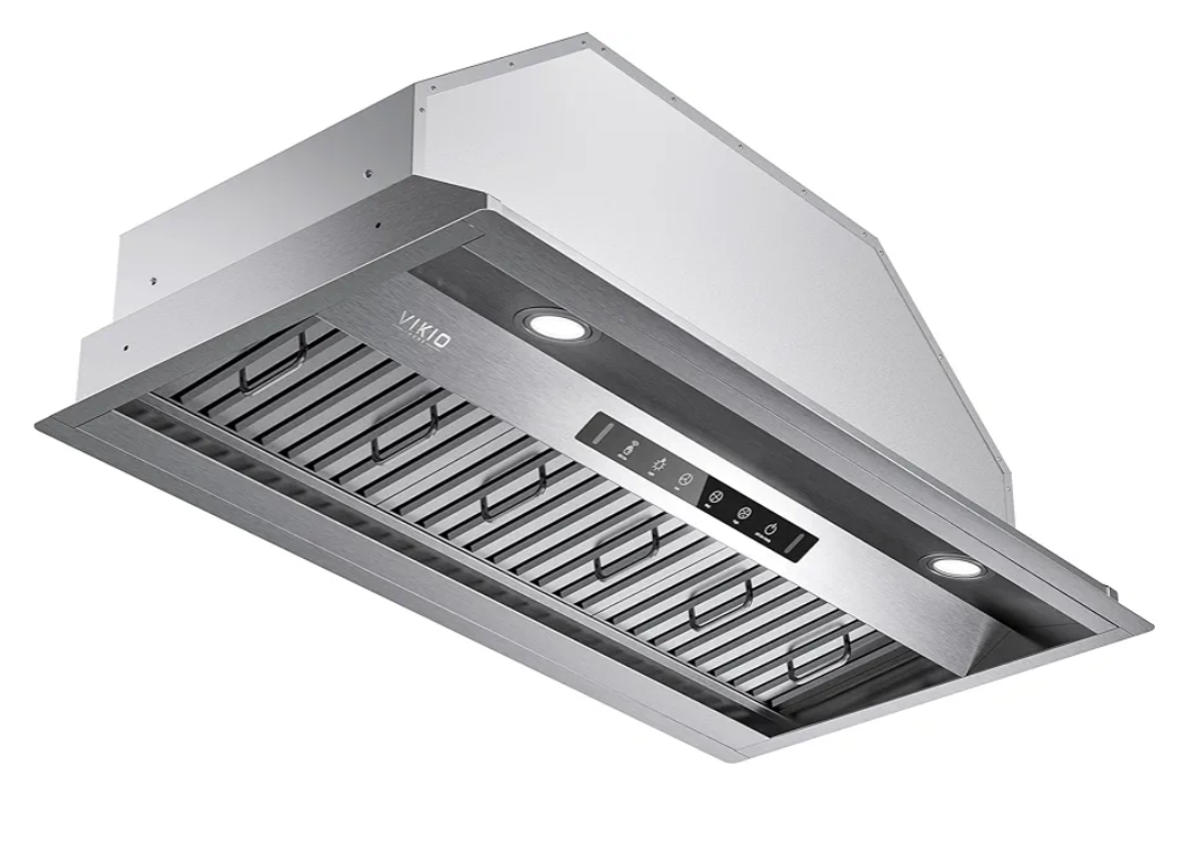 Range Hood Insert/Built-in 36 Inch, Kitchen Hood with 980 CFM, 3-Speed, Ducted/Ductless Convertible Duct, Stainless Steel Kitchen Vent Hood/Gesture/Touch Control, 3 Pcs Baffle Filters with Handlebar