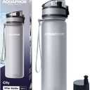 AQUAPHOR City Water Filter Bottle 500 ml | Portable Filtered Water Bottle with Integrated Water Purifier | BPA-Free | Reusable Bottle with Water Filter for Camping, Travel & Outdoor Use | Grey (16.9 Ounces)