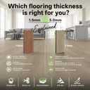 ATOPOSE Peel and Stick Flooring,3.0mm 7 Planks 10.5 sq. ft,Light Beige