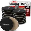 Felt Furniture Sliders Hardwood Floors X-PROTECTOR  16 PCS 3 1/2" Furniture Sliders  Heavy Duty Felt Sliders Hard Surfaces  Move Your Furniture Easily & Safely! (16 PCS 3 1/2 inch)