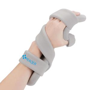 REAQER Resting Hand Splint Night Wrist Thumb Immobilizer Support for Pain Tendinitis Sprain Fracture Arthritis Dislocation (Left)