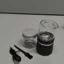 Unique Electric Herb Grinder, Small Spice Grinder Electric herb Grinders Mini Size 2x3.5inches with 2pcs 1.7oz/50ml Glass Jar Herb Jar Portable Grinders Rechargeable Automatic herb Grinder