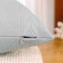 Uhomy Set of 2 Grey Decorative Knit Throw Pillow Cover Soft Knit Pillow Case, Modern Boho Pillow Covers Accent Embossed Patterned Sofa Cushion Covers for Couch Bed, Stretchy Pillow Cover,18 x 18 inch