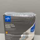 Medline ContourPlus Bladder Pads, Women & Men, Discreet, Long Length, Incontinence, Overnight, Postpartum, Leaks, Ultimate Absorbency, 8x17, 168-Count
