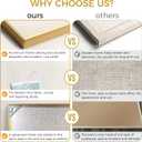 SELEAD Linen Bulletin Board 30” x 20” - Golden Aluminum Frame, Beige Fabric