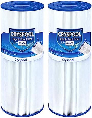 Cryspool® 04036 Filter Compatible with CX225RE, C225, Commander II 57010500, PA225-4/M4, C-4325, FC-1220, 25 Sq. Ft Spa Filter Cartridge, 2 Pack