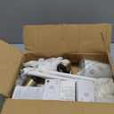 Tree Floor Lamp for Living Room, Industrial 3-Light Standing Lamp with 3 LED Bulbs, Adjustable Rotation Heads, Standing Tall Pole Lamp Farmhouse Rustic Reading Lamps for Bedroom Office (White Gold)