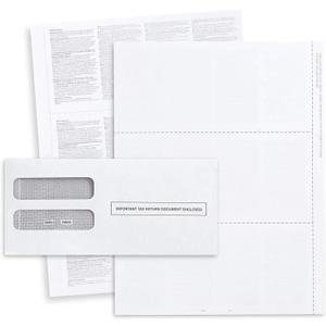W2 Forms Blank 3 Up Tax Forms 2025 with Envelopes, Perforated Paper With Back Instructions For 25 Employees With Self-Seal Envelopes, Works with Printers, Great for QuickBooks and Accounting Software