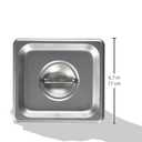 Winco SPSCS 44202 Size Solid Cover,Stainless Steel,Medium