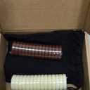 30 Pieces of Checkers just one Game- Wooden Chess Pieces only-Checkers Pieces (30MM) (Brown and Off-white)