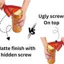 Jar Opener for Weak Hand & Seniors with Arthritis BY HPBIZ With Wine&Bottale Opener (RED)