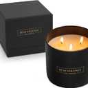 Benevolence LA 3 Wick Candle, Bergamot & Jasmine Large Christmas Scented Candles | Soy Candles | Holiday Candle Gifts for Women and Men | Home Fragrance | Aromatherapy | 14.5 Oz, 45 Hour Burn