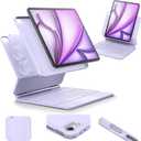 ESR iPad Air 13 Inch Case Keyboard (M3/M2, 2025/2024), Easy-Set Magnetic Stand, Portrait/Landscape Mode, Removable Case with Multi-Touch Trackpad, Rebound 360 Series, Purple