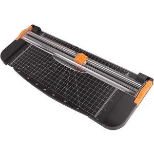 Paper Cutter Slider 10 Sheet Capacity Trimmer Scrap Tool with Automatic Security Safeguard with Side Ruler for Crafts, Gifts, Cards,Photo,and More Always Cuts Straight