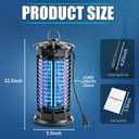 Electric Bug Zapper IndoorOutdoor, 1000V High-Efficiency Mosquito Killer with Replaceable Purple UVA Bulbs, Fly Zapper Killer Detachable Collecting Tray for Home Patio Backyard
