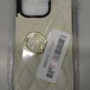 Wallet Case for iPhone 16 Pro with Card Holder, Ring Kickstand Card Slots Leather Case with Double Magnetic Clasp Shockproof Phone Cover 6.3 Inch 2024, Beige