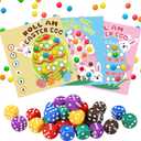 2 x Soulchen 30 Sets Easter Egg Dice Games, Roll The Egg Game with Dices, Easter Roll The Dice Game for Family Spring Party Activity Supplies
