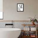 arteWOODS Funny Pig Bathroom Wall Art - Rustic Farmhouse Wall Decor with Humorous Quotes Black Framed Print Artwork Cute Animal Pictures for Shower Toilet Restroom Kid's Washroom 8x10 Inch