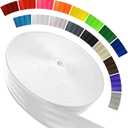 Polyester Webbing Strap 16+Colors  1"&1.5"&1.9"  16.5 25 33 55 Yards Heavy Duty Webbing Roll, Flat Webbing Strap for Indoor&Outdoor Gear, Climbing, DIY Crafting, Repairing (White)