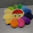 Flower Pillow,Colorful Flower Shaped Throw Pillow,Smiley Face Floor Cushions,Cute Sunflower Plush Pillows,Cute Plushie Room Decor,Decorative Pillows for Bed,Couch,Sofa,Car (Colorful,15.7In) (Colour)