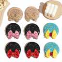 CellElection 8PCS Sequin Mouse Ears Hair Clips Glitter Hair Bows Cute Mice Ears Clips Barrettes for Women Girls Hair Accessories for Costume Party Halloween