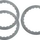 uxcell 3 Pcs Bar Stool Leg Protectors Ring Non Slip Silicone Chair Leg Floor Protector for 14.5" to 16.5" Round Base Pads Bottom Protect Wooden Floor No Scratches No Noise, Grey