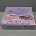 Drawing Projector for Kids,Arts and Crafts for Kids,Include Drawing Board,Crayons,Coloring Book,Stickers etc,Kids Toys for Age 3-5 Year Old Girls Christmas & Birthday Gifts (Mermaid Drawing Box)