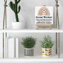 Social Worker Desk Decor Social Worker Gift Wood Sign with Easel Home Office Shelf Table Desk Decorations, Thank You Gifts for Social Worker