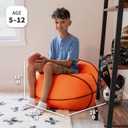 Big Joe Sports Ball Child-Sized Bean Bag Chair for Kids, Basketball Plush, Ultra-Soft Lightweight Polyester Blend, 2.5 Foot Refillable, Single
