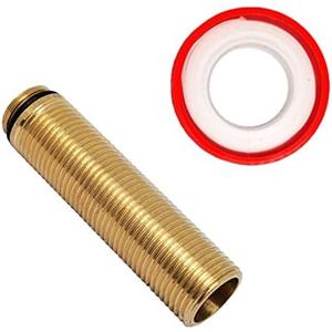 80mm/3inch Brass Faucet Fittings Nipple Locknut Kit Extra Length Shank Nuts Faucet Tap Extension Threaded Pipe Longer Mounting Shank(2 PCS)