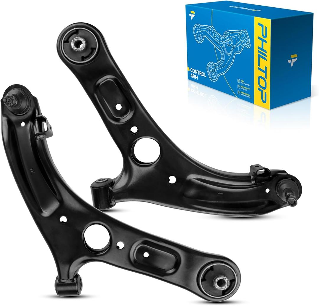 PHILTOP 2pcs Front Lower Control Arms Ball Joint Compatible with Hyundai Elantra 2011-2016, Elantra GT 2013-2017, Veloster 2012-2017 Suspension Kit K622232 K622646