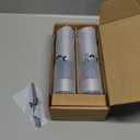 Electric Salt and Pepper Grinder Set, USB Rechargeable, Stainless Steel Automatic Salt and Pepper Mill Grinder with Adjustable Coarseness, Electric Salt Shakers, LED Light, Refillable (2 Packs)