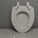 Mayfair Cassel Slow Close Toilet Seat, Easy Clean, Non Slip Premium Wood Seat, Easy Install, Made in USA, Elongated, White