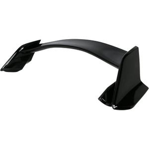 IKON MOTORSPORTS, Trunk Spoiler Compatible with 2017-2021 Honda Civic Hatchback 4-Door, Painted #NH731P Crystal Black Pearl ABS Plastic Type R Rear Spoiler Wing, 2018 2019 2020