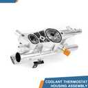 Aluminum Thermostat Housing Assembly for Hyundai Santa Fe Sport Sonata Tucson for Kia Optima Sorento Sportage 2010 2011 2012 2013 2014 2015 2016 2.4L L4 Replaces 256002G500 25600-2G500 9025128