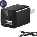 Small Camera USB Charger HD 1080P Video Recorder with Motion Detection Nanny Cam Indoor Security Camera for Home, No WiFi Required, No Audio