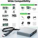 USB C to DisplayPort Multiport Adapter Dock, BolAAzuL 3-in-1 Type C Hub with 1xDP 1.4 + 1xUSB 2.0 + 1xPD Charging Port(Type C), 8K 60Hz/ 100W PD/DP ALT Mode Supported for Macboo pro, iPad pro, Monitor