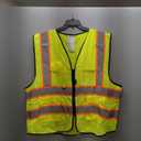 Guardian Reflective Safety Vest for Women Men High Visibility Security With Pocket Zipper Front Meet ANSI/ISEA Standard (5X-Large, Green(cloth))
