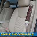 2PCS Seat Belt Cover Pad,Seatbelt Covers,Car Accessories Seatbelt Cushion,Leather Car Seat Strap Pads,Seat Belt Cover,Universal Safety Strap Cover,Car Seat Strap Covers,Fits All Cars (Black&Red)