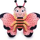 Ms. Butterfly Plush Stuffed Animal and Interactive Toy with Cute, Flappable Wings (12 inches) (Pink)