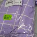 Erosebridal Purple Checkered Couch Cover Geometric Gingham Plaid Soft Sofa Cover 71" x 118" Buffalo Plaid Grid Sofa Slipcover Modern White Grids Lines Couch Protector
