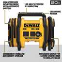 DEWALT Tire Inflator Portable Air Compressor 20V MAX, Car Air Pump with Automatic Shut Off, LED Light, Tool Only (DCC020IB)