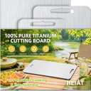 100% Titanium Cutting Board Set of 3, Double-Sided Kitchen Boards | 3-Piece Multi-Size Set One-Piece Pure Titanium Reversible Double-Sided Design Dishwasher Safe Gift-Ready Packaging