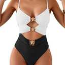 Eomenie Sexy One Piece Swimsuit for Women Cutout Monokini Bathing Suit Starfish Beach Resort Swimwear, Small