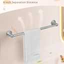 Sagetta Bathroom Hardware Set, 5 PCS Bath Accessories Set Wall Mount Includes 20 in Towel Bar, 16 in Towel Bar, Towel Ring, TP Holder, Towel Hook Chrome Polished