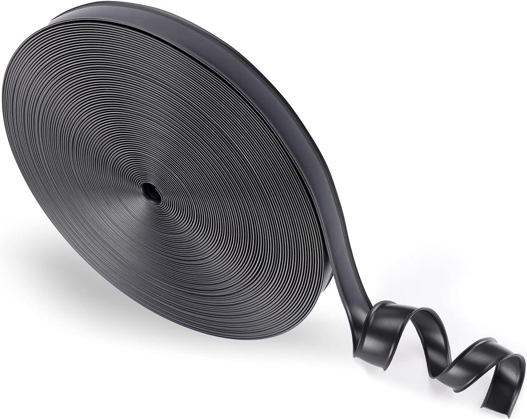 MADHOLLY RV Trim Molding Insert, 1" Heavy-Duty Vinyl Weather Stripping Exterior, Fit for Forest River Keystone, Waterproof UV-Resistant Screw Cover Trim for Camper Travel Trailer (Black, 100ft)