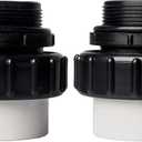 TonGass (2-Pack) 2" MIP x 2.37" PVC Hi-Temp Unions Compatible with Pentair Whisperflo & Intelliflo Pool Pumps Hand-Tightened Pool Pump High Temp Unions Replacement for Schedule 40 Male Adapters