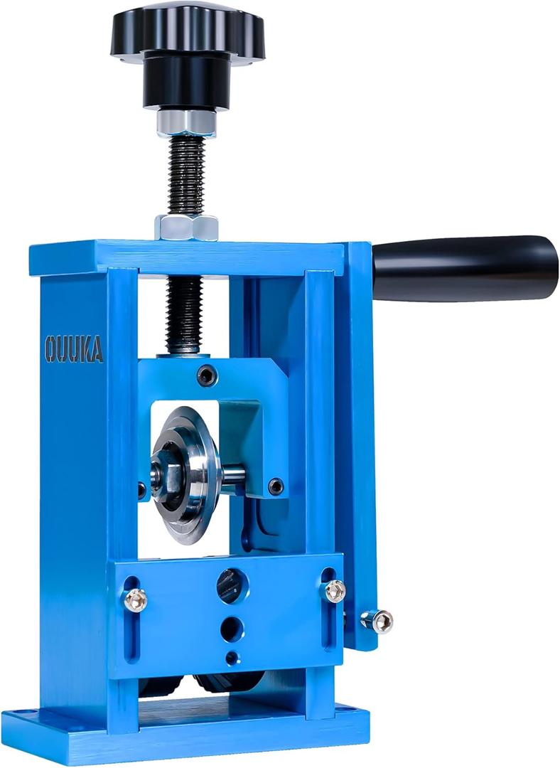 Drill Powered Wire Stripper Machine for Scrap Copper Recycling,Stripping Copper Wire From 15AWG to 200MCM,Wire Stripper Tool For 0.06"-3/4" Leftover Cable with Hand Crank