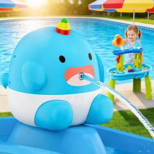 Water Table Pump Continuous Flow,Rechargeable Unicorn Toys Whale Pump,Battery Powered Water Pump Toy,Outdoor Water Play Table Accessories for Kids & Toddlers,Compatible with Step 2